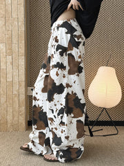 Abstract Flow Wide-Leg Trousers-SimpleModerne