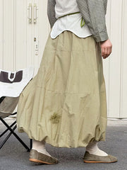 Voluminous Balloon Midi Skirt-SimpleModerne