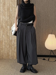 Japanese Minimal Tailored Balloon Trousers-SimpleModerne