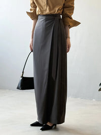 Shadow Wrap Trousers – Dusk Grey / Black-SimpleModerne