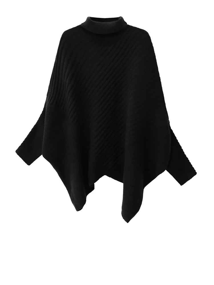 Batwing Turtleneck Knit Sweater-SimpleModerne