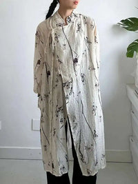 Ink Sketch Oversized Shirt-Blouse-SimpleModerne