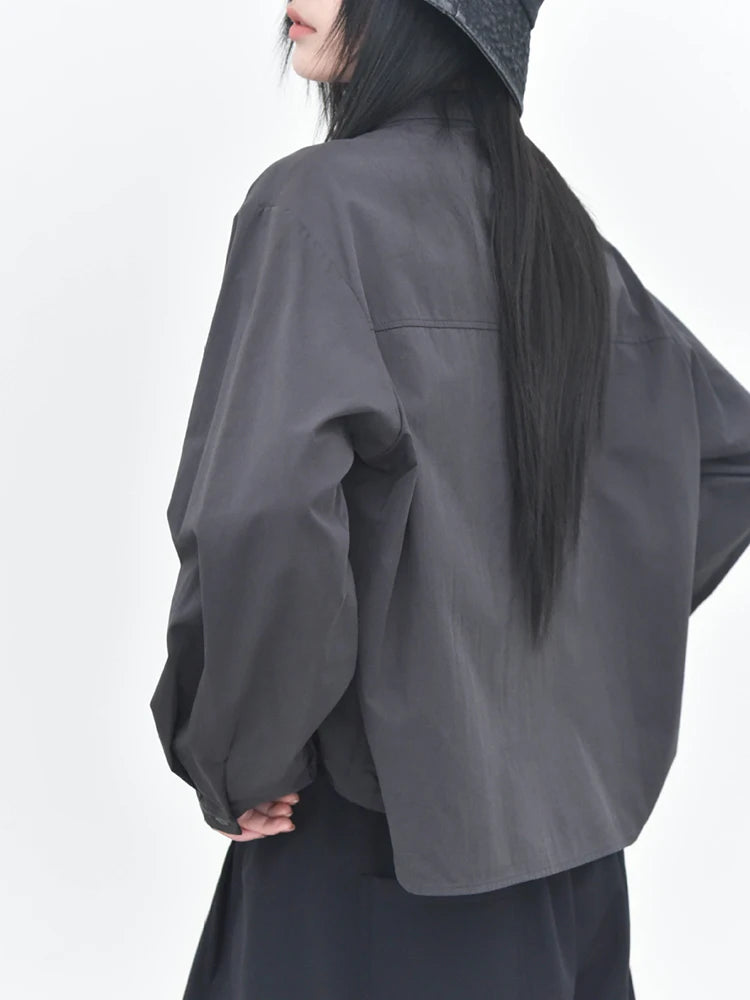 Playful Cat Print Shirt Blouse