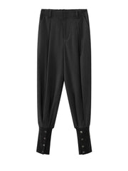 Japanese Minimal Tailored Balloon Trousers-SimpleModerne