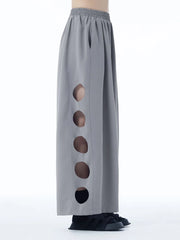 Punky Circle Cut-Out Trousers – Bold, Comfortable, and Unapologetically Edgy-SimpleModerne