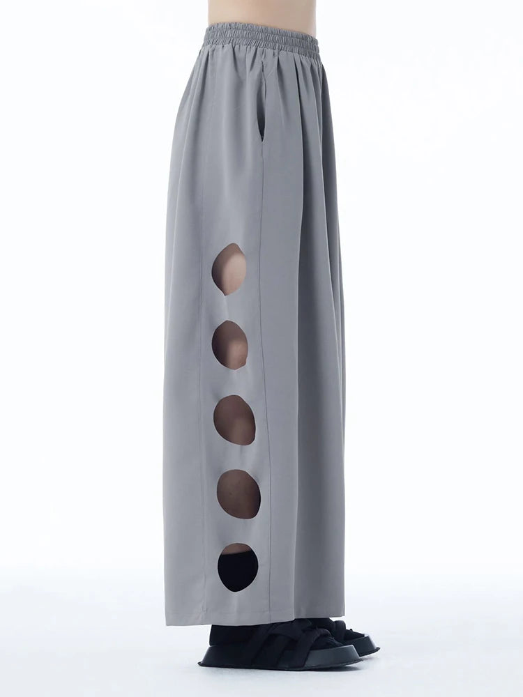 Punky Circle Cut-Out Trousers – Bold, Comfortable, and Unapologetically Edgy-SimpleModerne