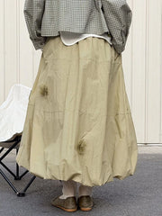 Voluminous Balloon Midi Skirt-SimpleModerne