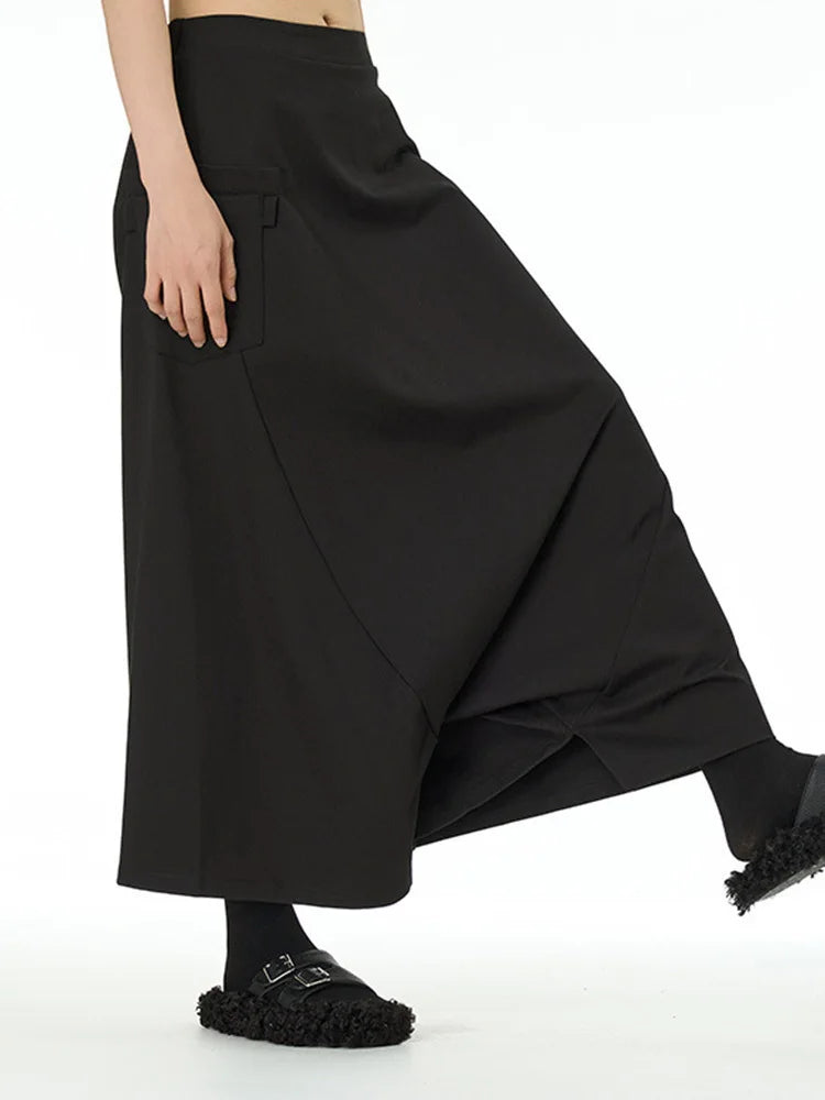 Deep Harem Capri Trousers – Black-SimpleModerne