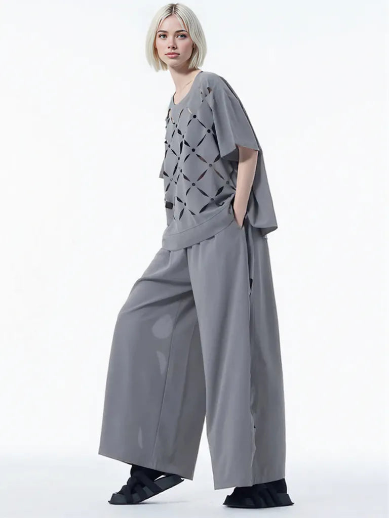Punky Circle Cut-Out Trousers – Bold, Comfortable, and Unapologetically Edgy-SimpleModerne