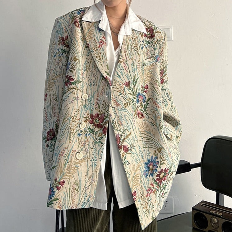 Jazz Up Super Oversized Fit Grandma's Blazer-SimpleModerne