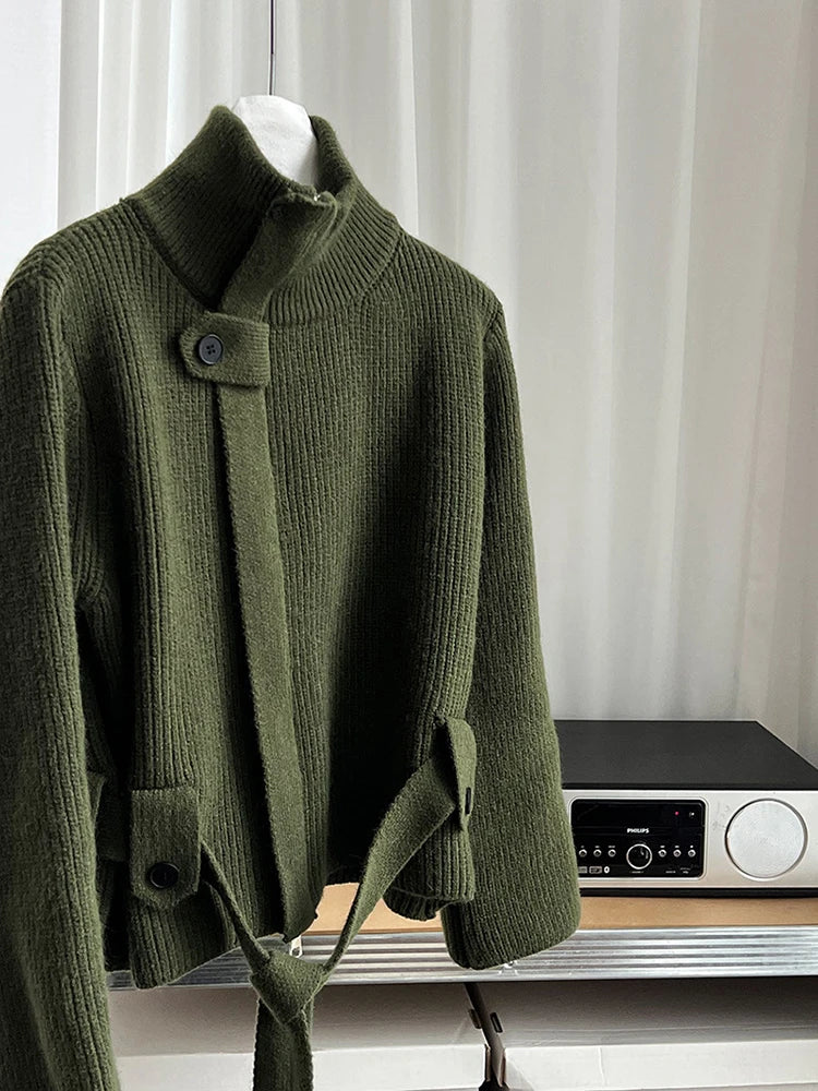 Belted sweater-SimpleModerne