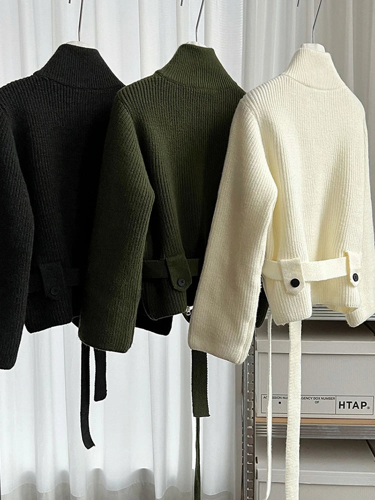 Belted sweater-SimpleModerne