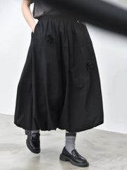 Voluminous Balloon Midi Skirt-SimpleModerne