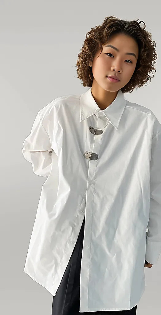Miss Office Punk Irregular Design Shirt Blouse-SimpleModerne