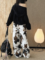 Abstract Flow Wide-Leg Trousers-SimpleModerne