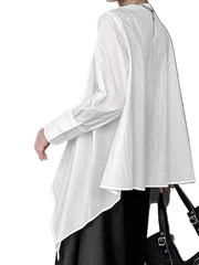 Asymmetric Pleated Blouse-SimpleModerne