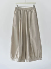 Relaxed Balloon Trousers – Soft Khaki-SimpleModerne