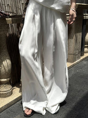 Flowy Wide-Leg Trousers — Casual Minimal Goth-SimpleModerne