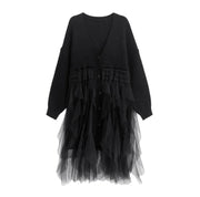 Re-launch Casual Minimal Goth Maxi Cardigan-SimpleModerne
