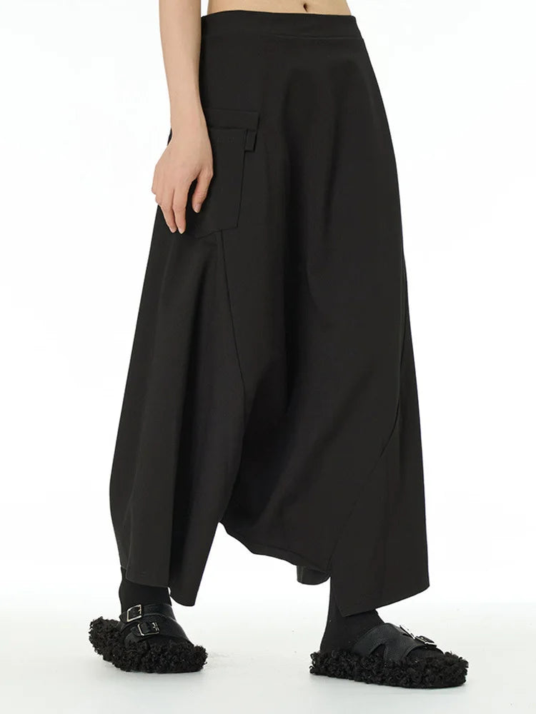 Deep Harem Capri Trousers – Black-SimpleModerne