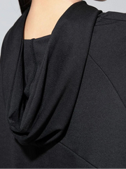 Asymmetric Pocket Hoodie — Green / Black-SimpleModerne