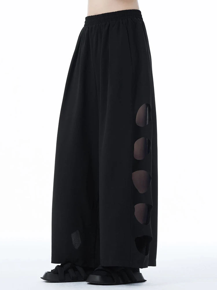 Punky Circle Cut-Out Trousers – Bold, Comfortable, and Unapologetically Edgy-SimpleModerne