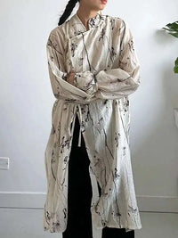 Ink Sketch Oversized Shirt-Blouse-SimpleModerne