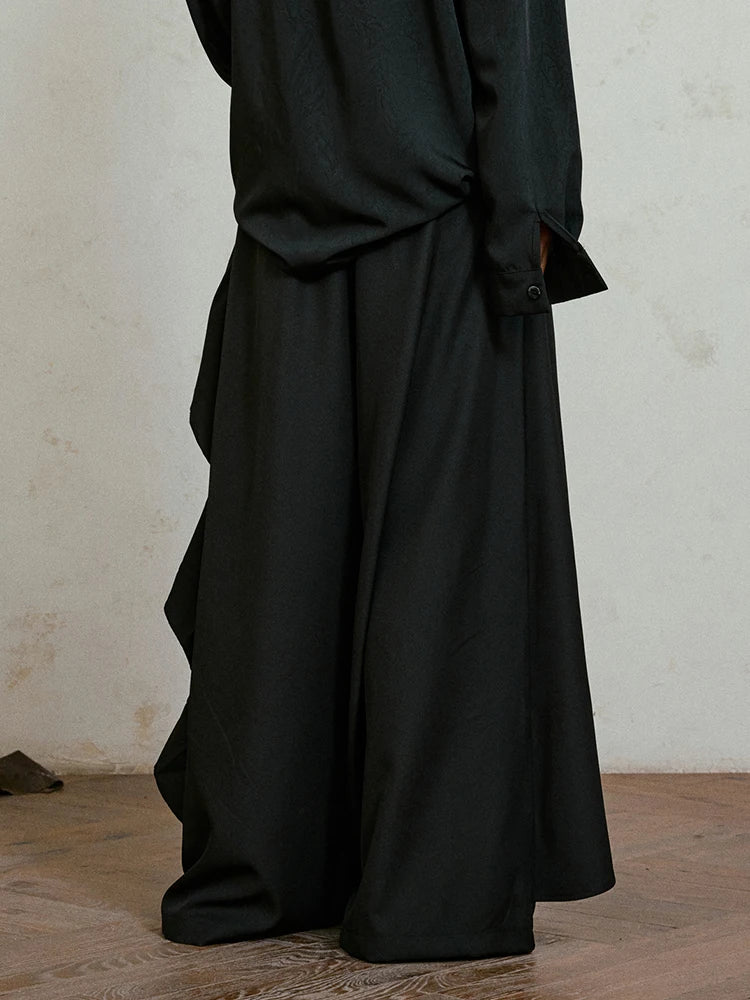 Irregular Draped Trousers-SimpleModerne