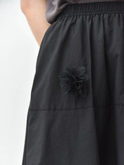 Voluminous Balloon Midi Skirt-SimpleModerne