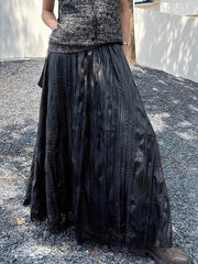 Dark Flow Gothic Pleated Skirt-SimpleModerne