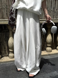 Flowy Wide-Leg Trousers — Casual Minimal Goth-SimpleModerne