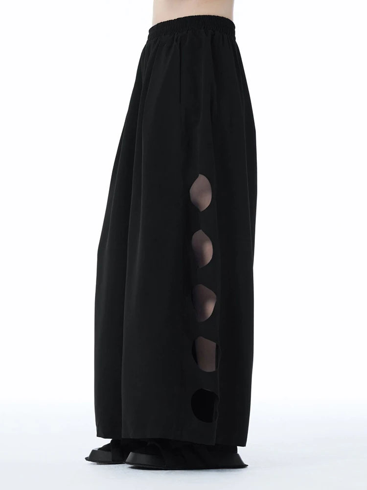 Punky Circle Cut-Out Trousers – Bold, Comfortable, and Unapologetically Edgy-SimpleModerne