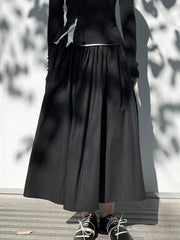 Gothic Flow Midi Skirt-SimpleModerne