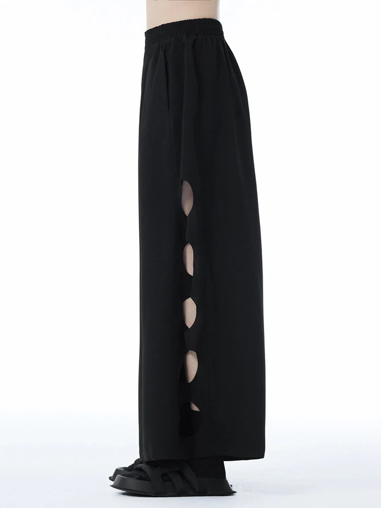 Punky Circle Cut-Out Trousers – Bold, Comfortable, and Unapologetically Edgy-SimpleModerne