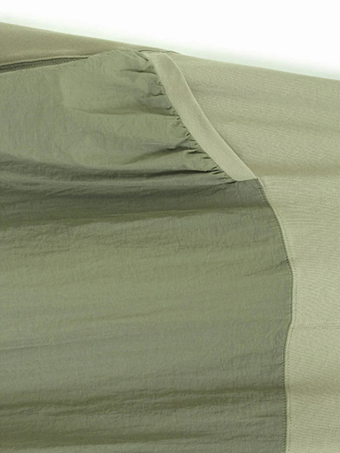 Minimalist Casual Midi Dress Oversized Cotton Blend in Olive Green SimpleModerne Minimalist Casual Midi Dress Oversized Cotton Blend in Olive Green SimpleModerne