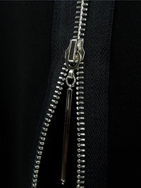 Industrial Exposed-Zip Boxy Tee - Void Black