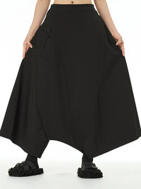 Deep Harem Capri Trousers – Black-SimpleModerne