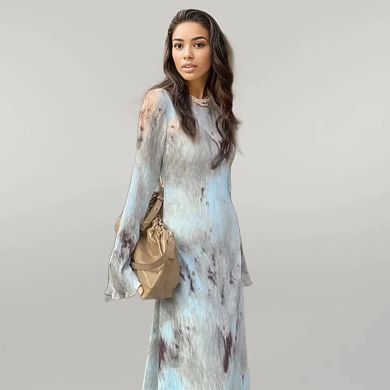 Romantic French Design Maxi Dress-SimpleModerne