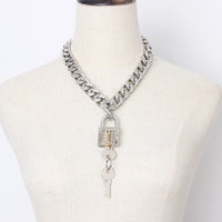 Lock & Key Chain Necklace-SimpleModerne