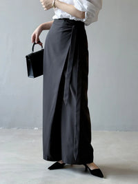 Shadow Wrap Trousers – Dusk Grey / Black-SimpleModerne