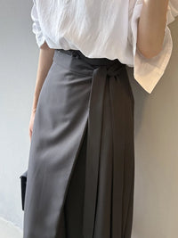 Shadow Wrap Trousers – Dusk Grey / Black-SimpleModerne