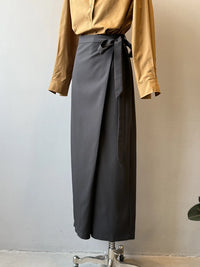 Shadow Wrap Trousers – Dusk Grey / Black-SimpleModerne