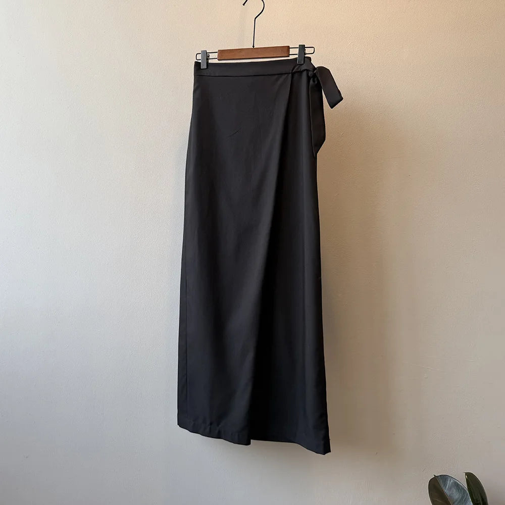 Shadow Wrap Trousers – Dusk Grey / Black-SimpleModerne