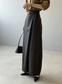 Shadow Wrap Trousers – Dusk Grey / Black-SimpleModerne