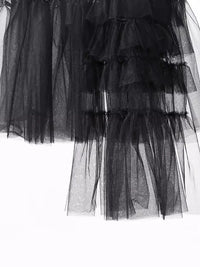 Sheer Noir Tulle Blazer Dress-SimpleModerne