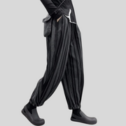 Jazz Up Contrasting Stripe Pattern Capri Trousers-SimpleModerne