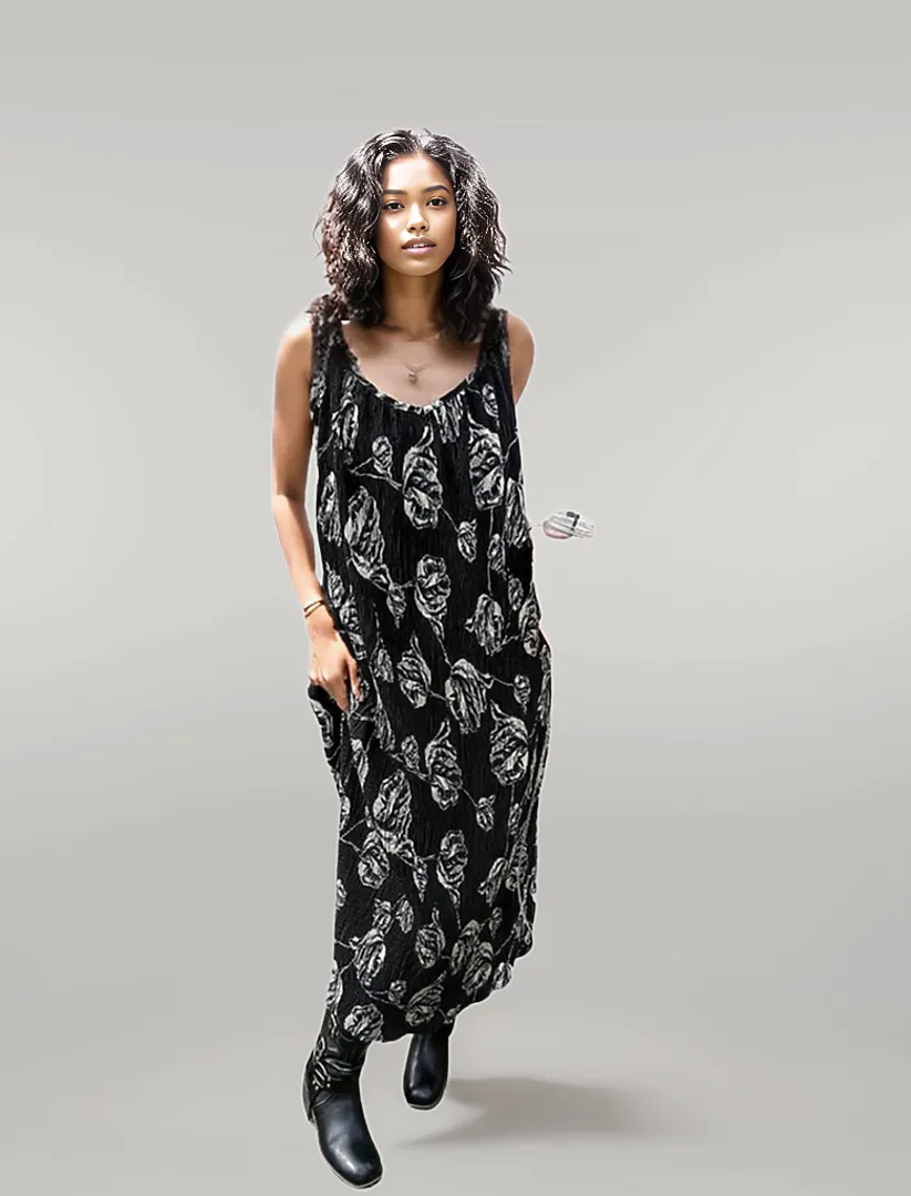 Basic Style Flower Print Dress-SimpleModerne