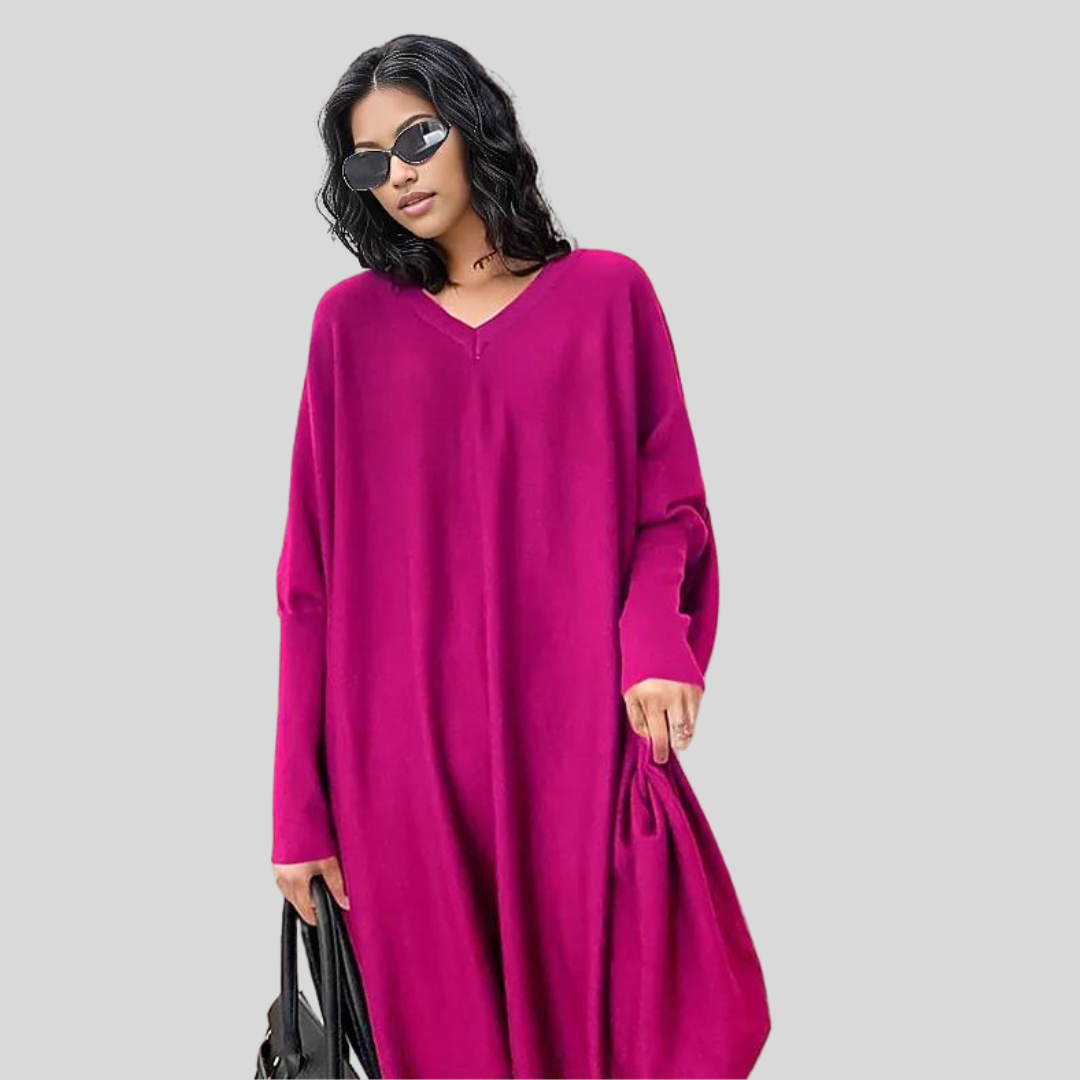 Urban Meets Urban Oversized Knitted Pink Pullover-SimpleModerne