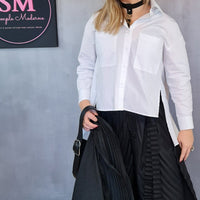 Simple Moderne Jazz Up Punky Basic Relaxed Fit Shirt-SimpleModerne