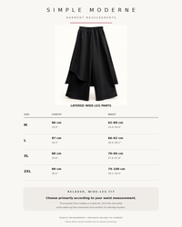 Simple Moderne Layered Wide Legged Pants-SimpleModerne